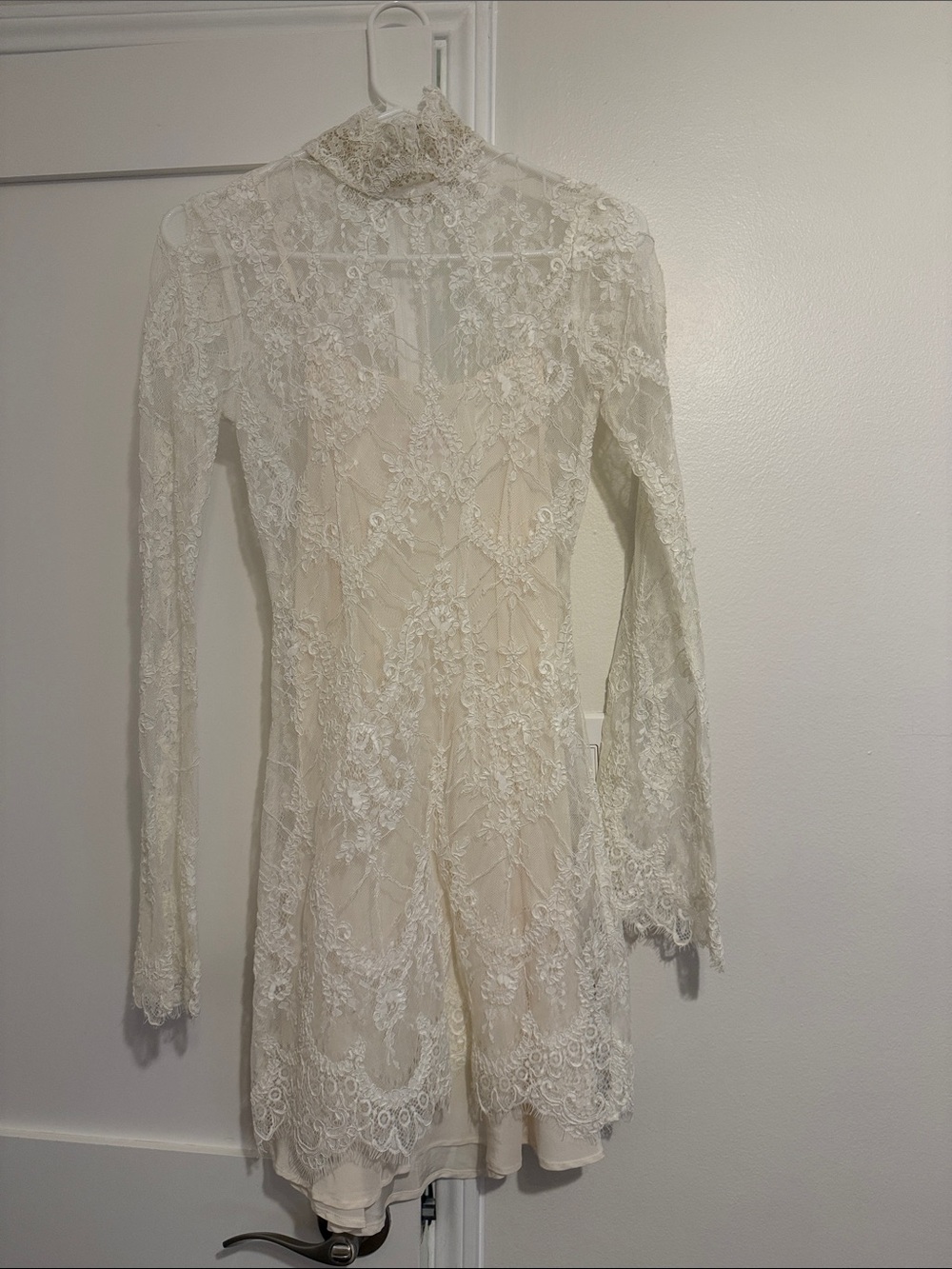 Stone Cold Fox Ivory Lace Mini Dress